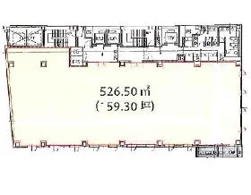 八重洲龍名館ビルの基準階図面