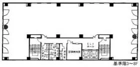 西野金陵ビルの基準階図面