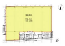 カゴメ福岡ビルの基準階図面