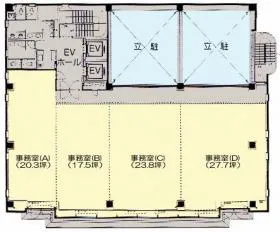 金沢KSビルの基準階図面