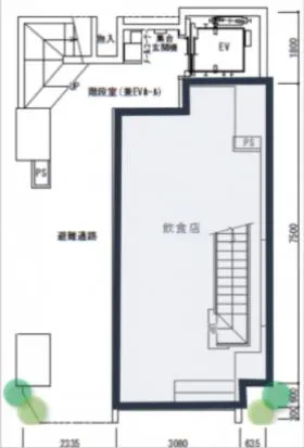 (仮称)浅草橋一丁目ビルの基準階図面