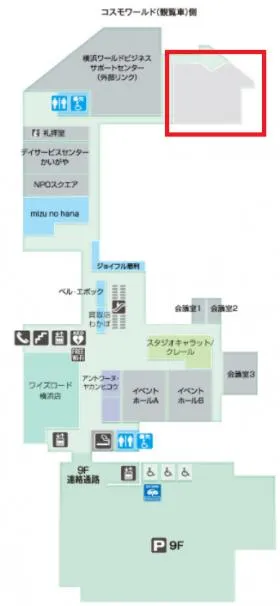 横浜ワールドポーターズの基準階図面