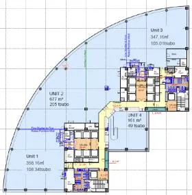 SII幕張ビルの基準階図面
