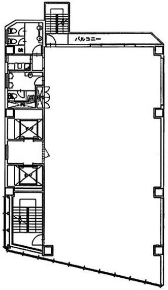 ASAX広尾ビルの基準階図面