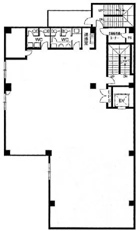 ユニゾ芝二丁目ビルの基準階図面