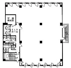 西新宿松屋ビルの基準階図面