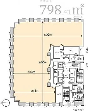飯田橋プラーノステージビルディングの基準階図面
