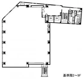 青山ファーストビルの基準階図面