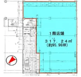 サーティー宇田川ビルの基準階図面
