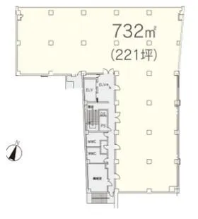 日新西北ビルの基準階図面