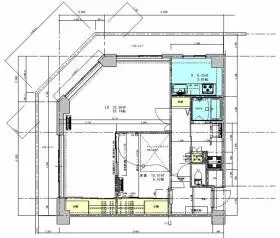 YKB新宿御苑ビルの基準階図面