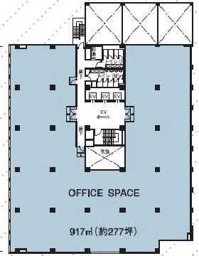 第29興和ビルの基準階図面