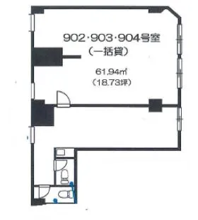ワコーレ新宿第1ビルの基準階図面