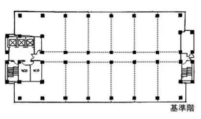 国際浜松町ビルの基準階図面