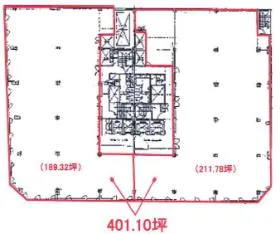 Daiwa御成門ビルの基準階図面