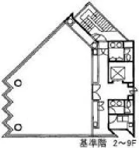 JESCO赤坂表町の基準階図面