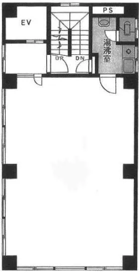 西新橋小川ビルの基準階図面