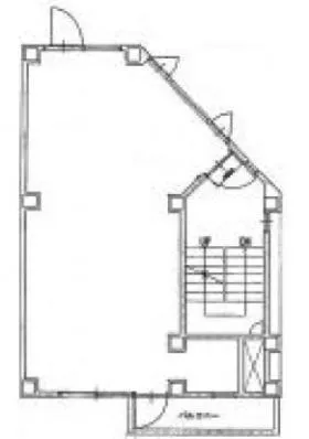 h⁺神宮前(旧第5大鉄)ビルの基準階図面