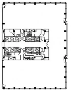品川シーサイドTSタワー(旧:品川シーサイドノースタワー)ビルの基準階図面