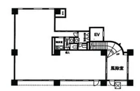 AXIS下町ビルの基準階図面