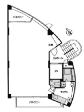 東池袋Y2ビルの基準階図面