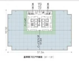 新大阪ブリックの基準階図面