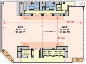 仮称)京橋第一生命ビルディングの基準階図面