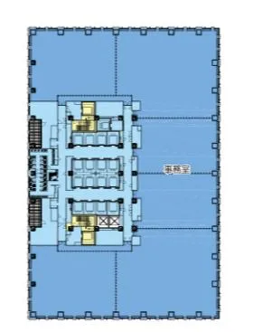 (仮称)明治安田生命新宿ビルの基準階図面