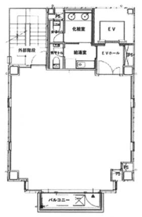 VILLA芝大門ビルの基準階図面