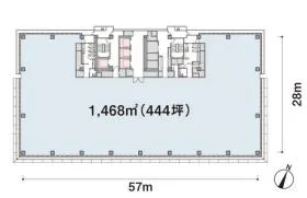 メルクマール京王笹塚ビルの基準階図面