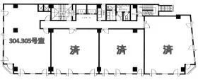 横浜カリオカビルの基準階図面