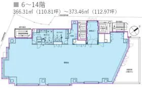ゼニス南新宿の基準階図面