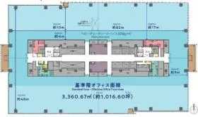 横浜シンフォステージ ウエストタワービルの基準階図面