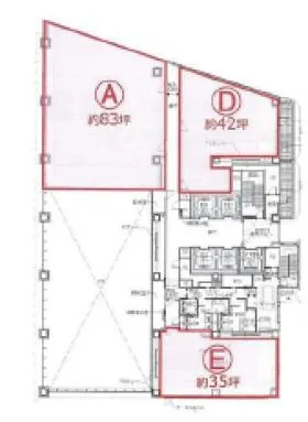 第2名古屋三交ビルの基準階図面
