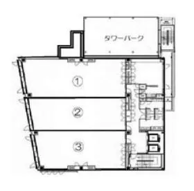 メビウス名古屋ビルの基準階図面