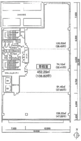 MPR新大阪ビルの基準階図面