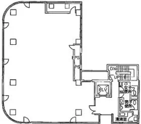 リードシー八丁堀ビルの基準階図面